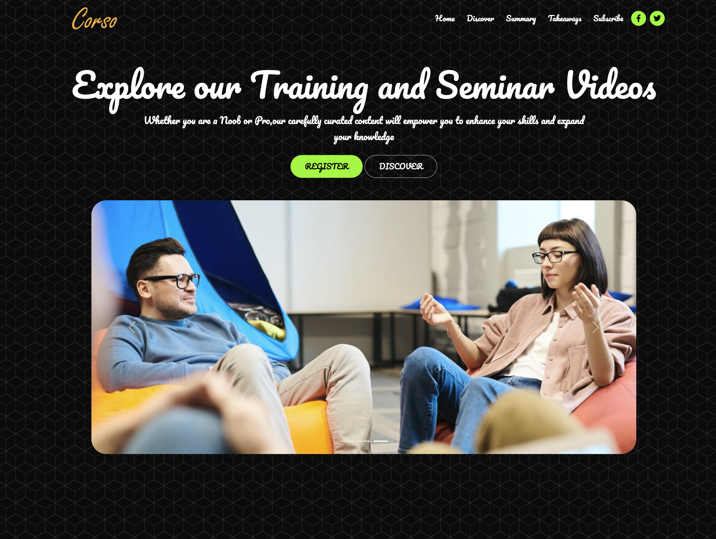 Bootstrap Corso project preview